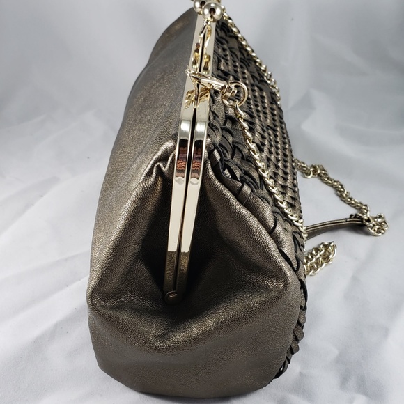 NWOT! Big Budda Pewter Pewter Weaved Small Bag - Picture 5 of 7